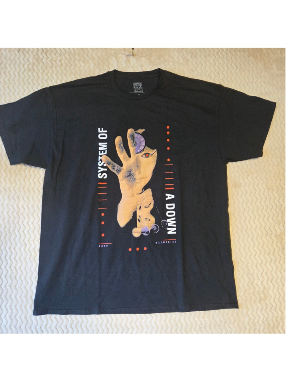 Men's System of a Down Graphic Tee XL Black Orange
